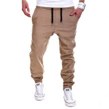 Mens Joggers 2016 Brand Male Trousers Men Pants Casual Solid Pants Jogging Sweatpants Jogger Large Size Khaki Size XXXL