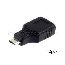 2 шт. / lot USB 2.0 A женское в микро USB B адаптер преобразователь соединения F / M 5 булавка вилочная часть вилка OTG