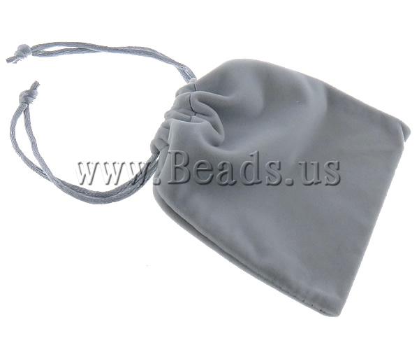 Free shipping!!!Jewelry Drawstring Bags,Gift, Velveteen, Rectangle, grey, 95x105x2mm, 100PCs/Ba Sold By Bag