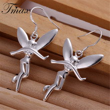 New Design Double side Fairy Cute Drop Earrings For Women Fashion Jewelry Silver Plated Trendy Statement Earring HFNE0298