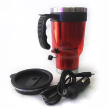 New 500ml Electric Stainless Steel Travel Car Coffee Tea Heated Cup Mug 12V For Vehicle Auto