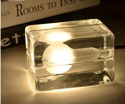 Фотография clear ice lampara deco table lamps Transparent ice modern de mesa cristal desk lamp, bedside lamp bed room luminaria de mesa