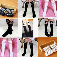 Toddlers Kids Girls Knee High Socks School Cotton Tights Striped Stockings for Girls 1-8Y Freeshipping