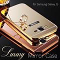 Phone Case For Samsung Galaxy J5 J7 case Mirror Metal Aluminum Frame Acrylic Back Cover Cases