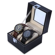 Creative Watch Boxes Portable Travel Watch Case 2 Slot Wristwatch Box Storage Fashion Watch Boxes Jewelry Organizer Gift reloj