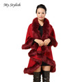 Women s Faux Fur Collar Poncho Cape Stole Wrap Hoody Sweater Coat Stylish Nov 21