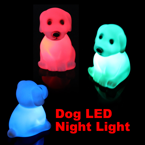 Color Changing LED Xmas Mood Lamp Night Lamp Party Decoration Cute Dog Light