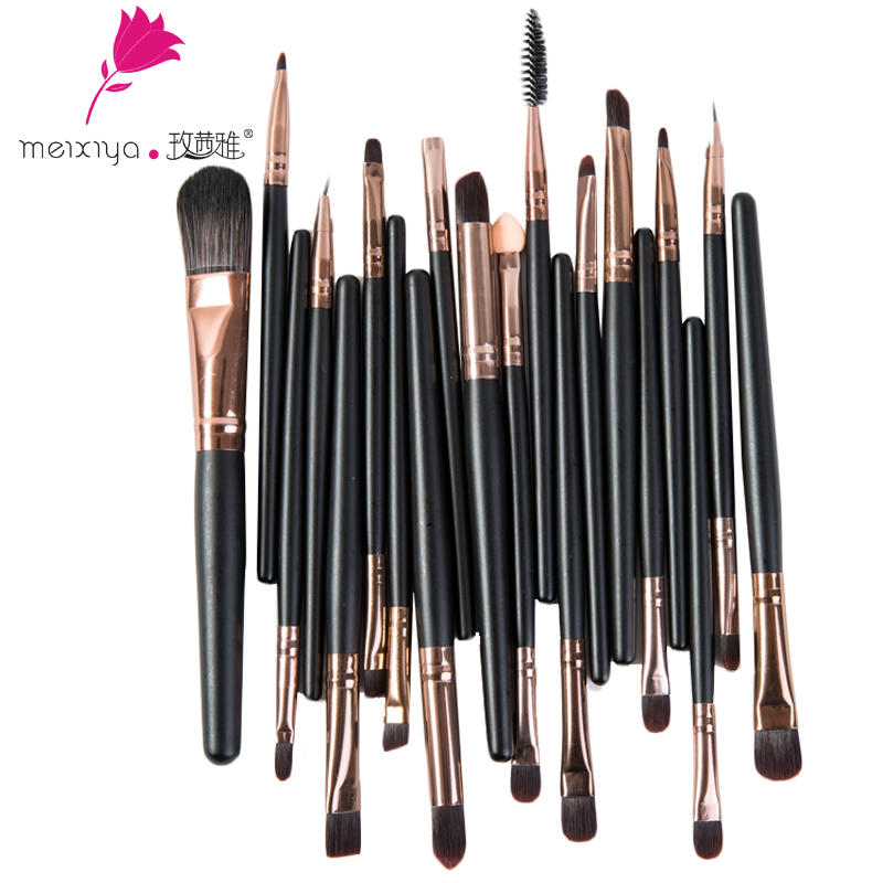 20pcs Makeup Brushes Set Powder Foundation Eyeshadow Eyeliner Lip Brush Tool Kit with Plastic Bag Make up brochas maquillaje