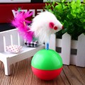 1pcs Cat Tumbler Toys Funny Fun PlasticTraining Feather Mouse Tumbler Ball Cat Toy Mouse Pet Toys
