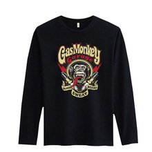 New Gas Monkey Funny Mens Long Sleeve tshirts Hip Hop with T Shirt Men Famous Brand in 3xl xxl Soft Cotton Tees and Tops