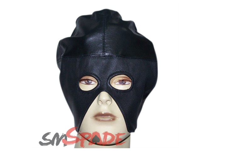 Free shipping head mask adult sex toys product flirting hadgear 100% soft  flexible PU leather all black