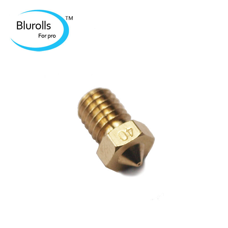 3d printer accessory parts diy brass e3d v6 nozzle 0 4mm1 75mm filament e3d v6 hotend