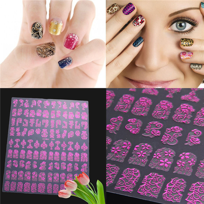 Hot sale Brand women Nails beauty tools 3D DIY Flower Design Nail Art Stickers Flower Manicure
