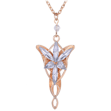 2015 sterling silver jewelry fashion Crystal necklaces for women Wizard Princess Arwen Evenstar Pendant Necklace Evening