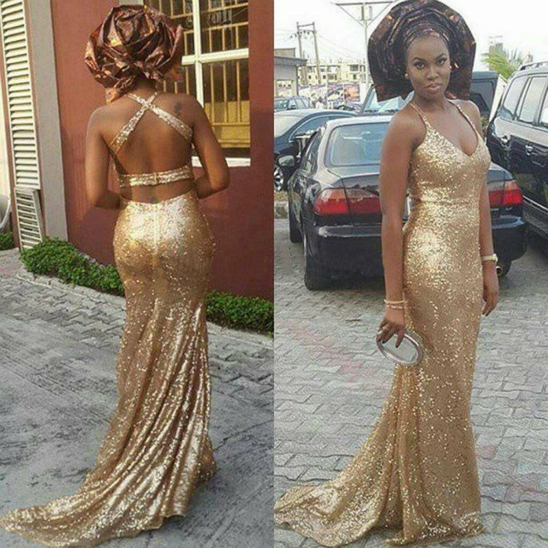 vestidos de noche largos elegantes brillantes