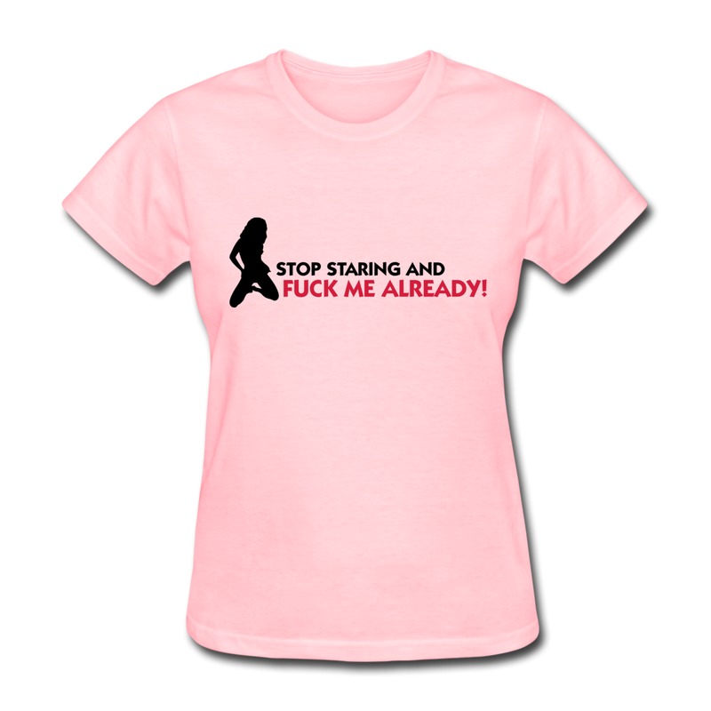 Promotion Sale Regular Tee Shirt Women Stop Staring Fuck Me Design Txt T For Ladys Short Sleeve