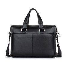 Genuine Leather Handbag Brand Cowhide Men Briefcase Business Leather Laptop Briefcase Shoulder Bags Men Messenger Travel