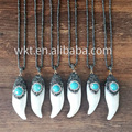 Natural tridacna necklace fashion giant clam necklace with rhinestone around on cap