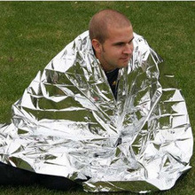 Emergency Blanket Survival Rescue Insulation Travel Gear Waterproof Dry Military Silver Outdoor Survival Equipment WD-IQB018