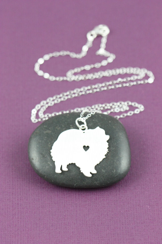 SALE - Pomeranian Necklace - Pom Jewelry - Custom Dog Necklace - Dog Breed - Personalized Pets - Dog Memorial Gift - New Puppy