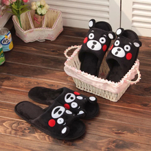 2016 Creative couple Kumamoto Bear plush slippers fish head, non-slip indoor slippers, free shipping!