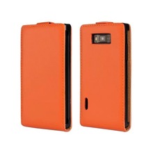 Luxury Genuine Real Leather Case Flip Cover Mobile Phone Accessories Bag Retro Vertical For LG P705