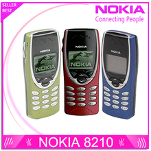 Original Nokia 8210 Unlocked Mobile Phone 2G Dualband GSM 900 / 1800 GPRS Classic Cheap Cell phone Refurbished Free Shipping