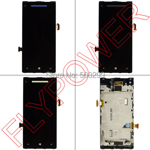 For HTC 8X Lcd screen display with touch screen digitizer Assembly Frame mixed font b speaker