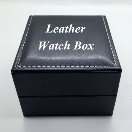 Fashion Leather Watch Box Black Luxury Watch Box With Pillow Wholesale Jewelry Box Gift Box Can