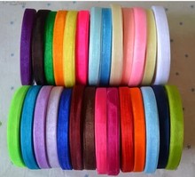 multi-color 1″ 12mm 50yards/roll single face grosgrain silk satin ribbon craft accessories wedding birthday sewing decorations