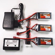 3pcs zop Original LiPo Battery 11.1V 1500Mah 3S 40C MAX 60C T Plug and charger For RC Car Airplane trucks buggy boats Helicopter
