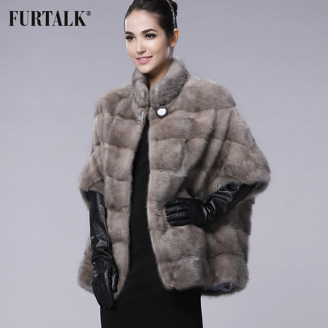 FURTALK brand Russian Winter Women's Real natural mink fur coat