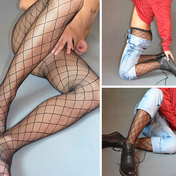 2016 Men s Sexy Small Net Stocking New Fashion Black Net Leggings font b Shaper b