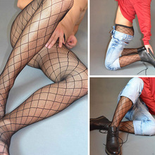 2016 Men’s Sexy Small Net Stocking ! New Fashion Black Net Leggings Shaper For Male ! From Store