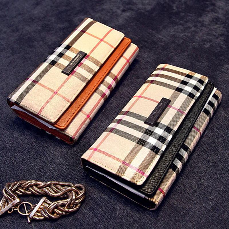 2015 women wallet PU leather long purse famous brand coin purse cluth Hasp Panelled Vintage free
