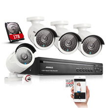 ANNKE 4CH NVR 960P PoE IP Network CCTV Surveillance Security Camera System 1TB