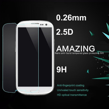 S3 2.5D 0.26 мм 9 H премиум закаленное стекло для Samsung Galaxy S3 i9300 с розничной упаковке против анти-разбиться протектор фильм