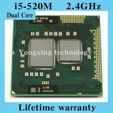 Lifetime warranty Dual Core i5 520M 2.4GHz 520 Notebook processors Laptop CPU PGA 988 Official version Computer Original