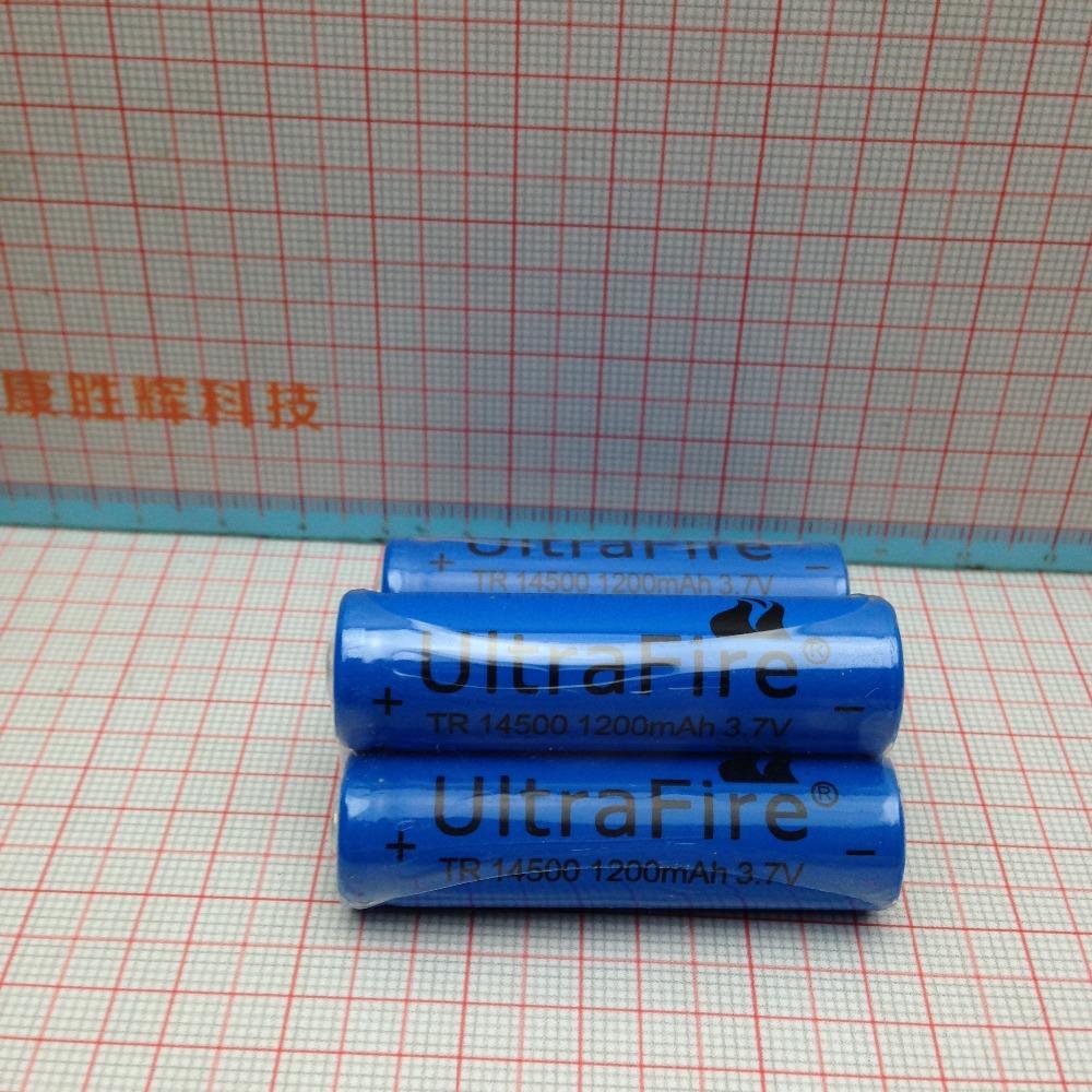 Wholesale 2Pcs Lot UltraFire AA 14500 1200mAh 3 7V Li lon Rechargeable Batteries New High Quality