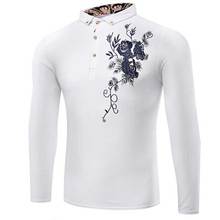 New England Style Embroidery Polo Homme High Quality Pure Color Button-down Men Polo Shirt Long Sleeve Size L-3 Xl,hx03