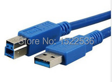 Copper high speed usb 3.0 connection line a male to b male square,use for printer/fax/set top box as data cable, 1.5m length