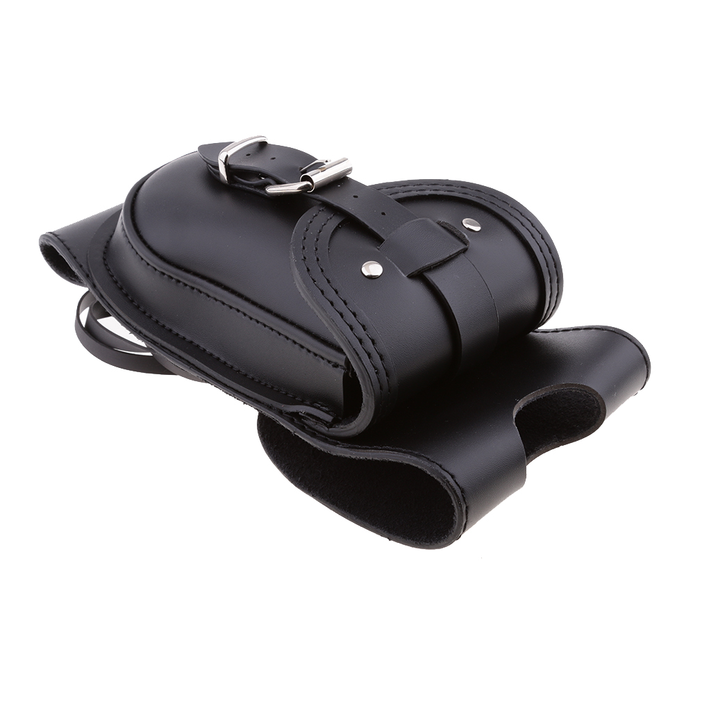 KIMISS Bolso universal para panel de motocicleta Bolso de tanque de combustible de cuero de PU Panel de cubierta de tapa con bolsa de bolsa Negro