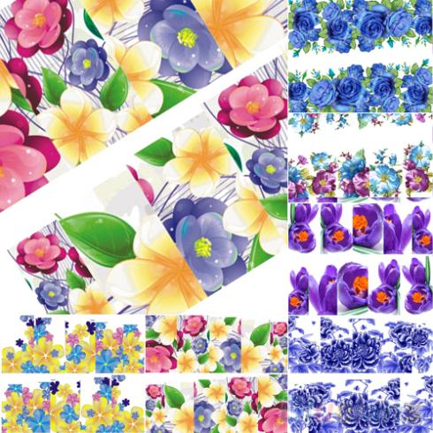 Beautiful Flowers Nail Art Nail Decals Water Transfer Stickers Decoration Hot 2KGF
