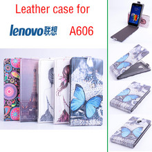 High Quality Flip PU PU Leather case Cover  For Lenovo A606 Smartphone Free Shipping