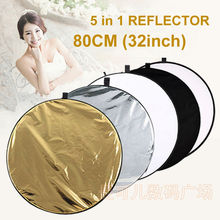 High quality 32″ 80cm 5 in 1 New Portable Collapsible Light Round Photography/Photo Reflector for Studio Free shipping
