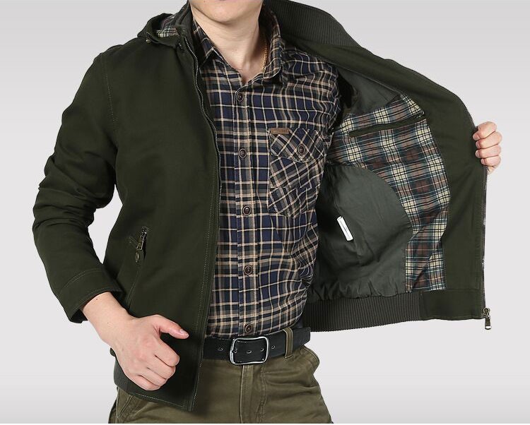 L XL 2XL 3XL Autumn Spring Mens Short Jackets Coats Hooded Brand Slim Medium Long Casual Cotton Outdoor Plus Size Casual Jackets (16)