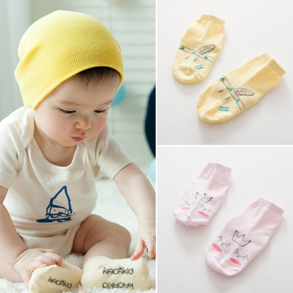 Toddler Soft Infant Socks Cute Cartoon Skid Resistance Cotton Blend Casual Baby Socks 0 4Y