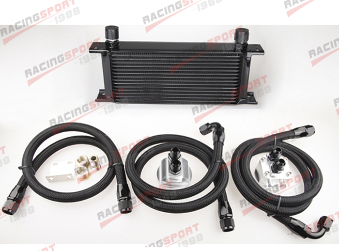 16 ROW 10AN AN10 UNIVERSAL ENGINE TRANSIMISSION OIL COOLER FILTER RELOCATION KIT