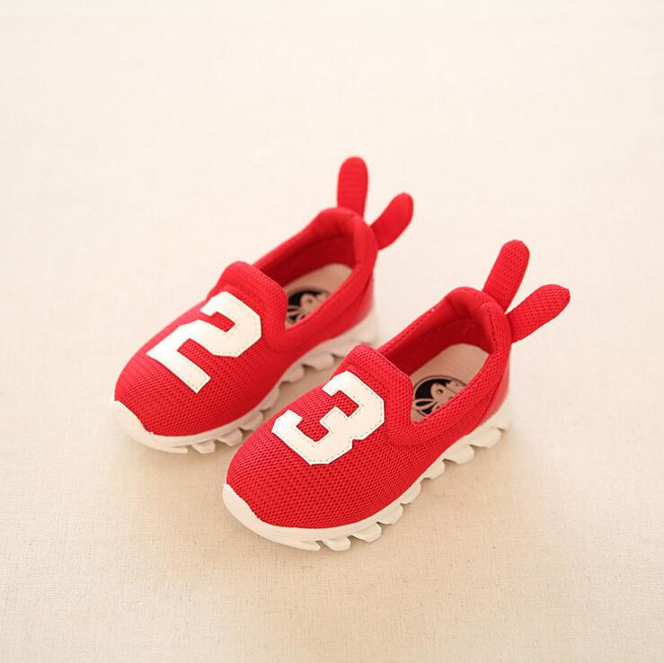 Children Boys And Girls Shoes Casual Sneakers Soft Bottom Kids Shoes Sneakers Black Red Green Size