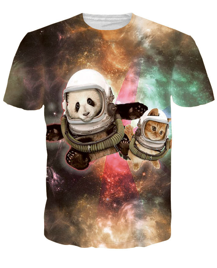 Hot Beloved Astronaut Pals Premium All Over 3D Print T shirt Cotton Clothing Unisex Summer Tee